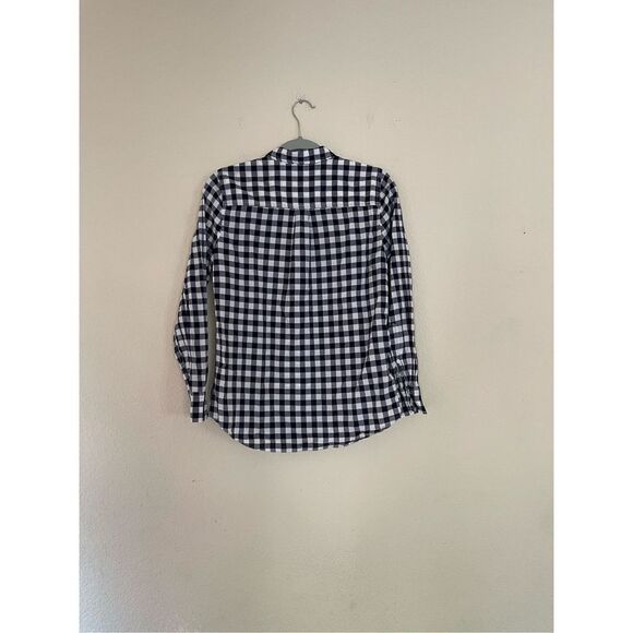 J‎ crew gingham print 100% cotton button up blouse size small - Picture 2 of 6